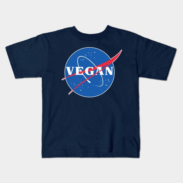 VEGAN - Nasa Parody Logo Design Kids T-Shirt by DankFutura